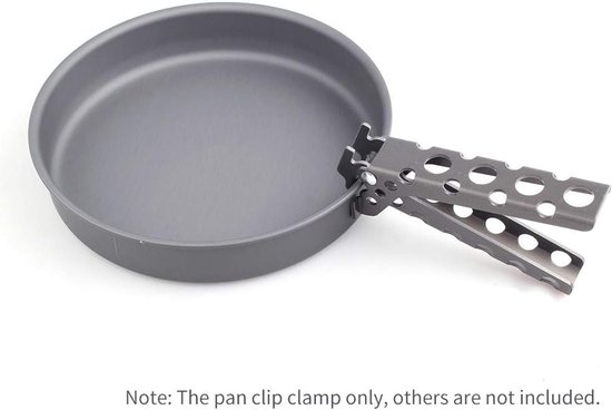 Pan Klem - Pot Houder - Kamperen Koken - Inklapbaar Handvat - 12.5 cm - Zilver — afbeelding 3