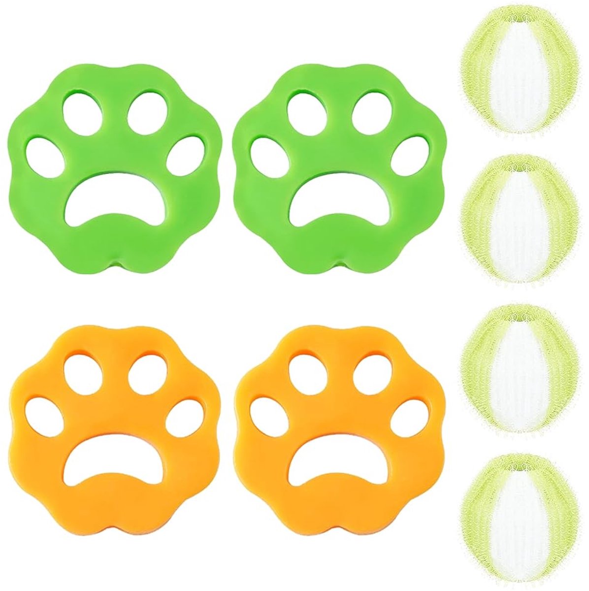 Herbruikbare Haarverwijderaar Wasballen 8 Stuks - Haarvanger Voor Wasmachine - Pluizenverwijderaar Voor Kleding Beddengoed En Huisdierharen - Wasballen Set