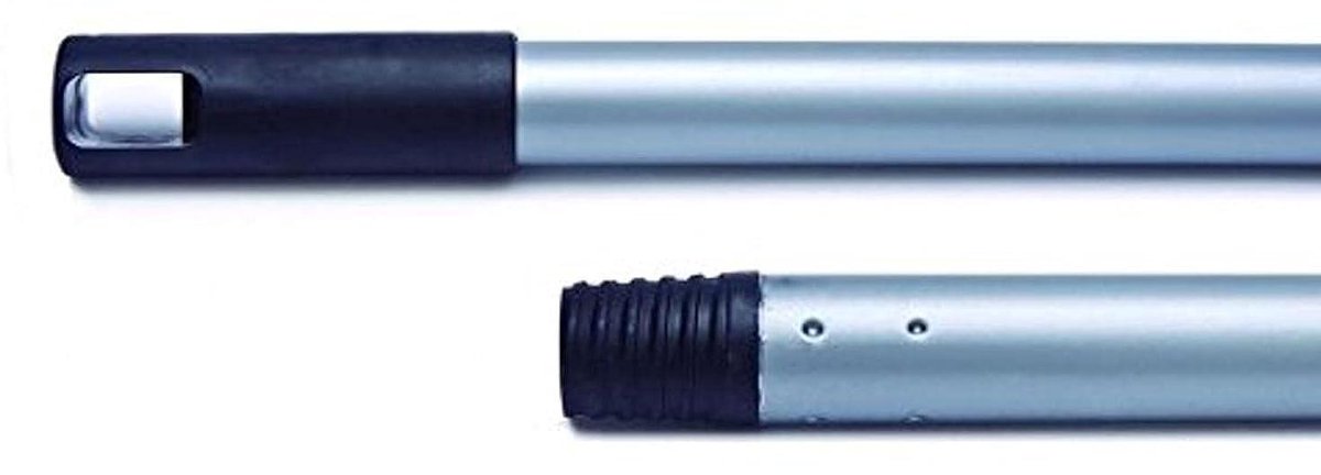Bezemsteel - Stoffer steel - Vloeren reinigen - Duurzaam plastic coating - 120 cm - Zwart