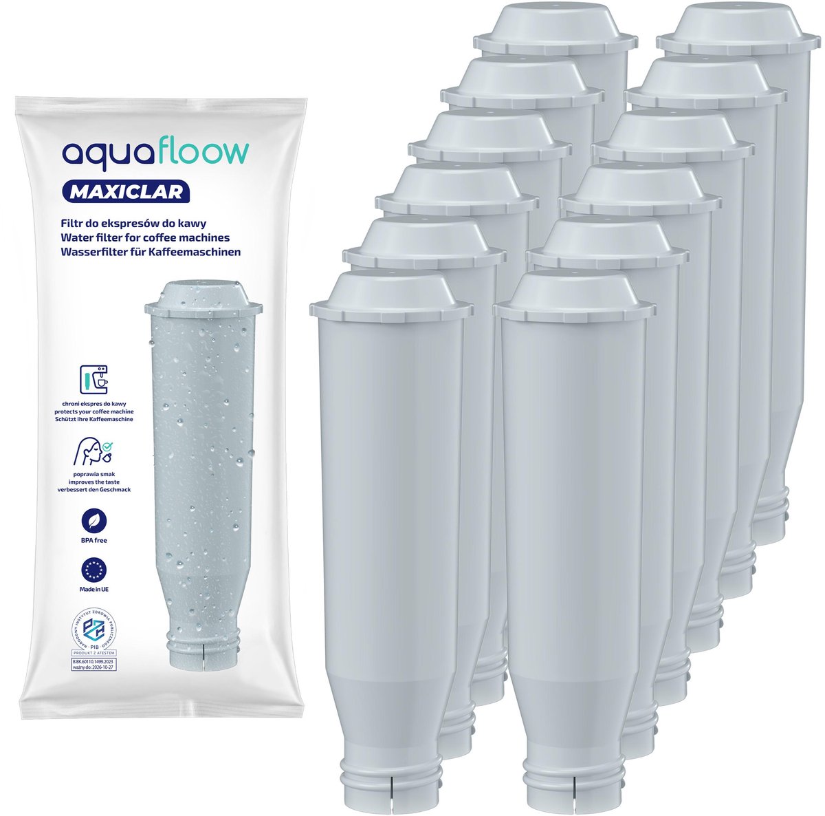 Aquafloow 12x Waterfilter voor Krups Koffiemachine – Geschikt voor EA & XP Serie – Vervangt NIRF700 / F088