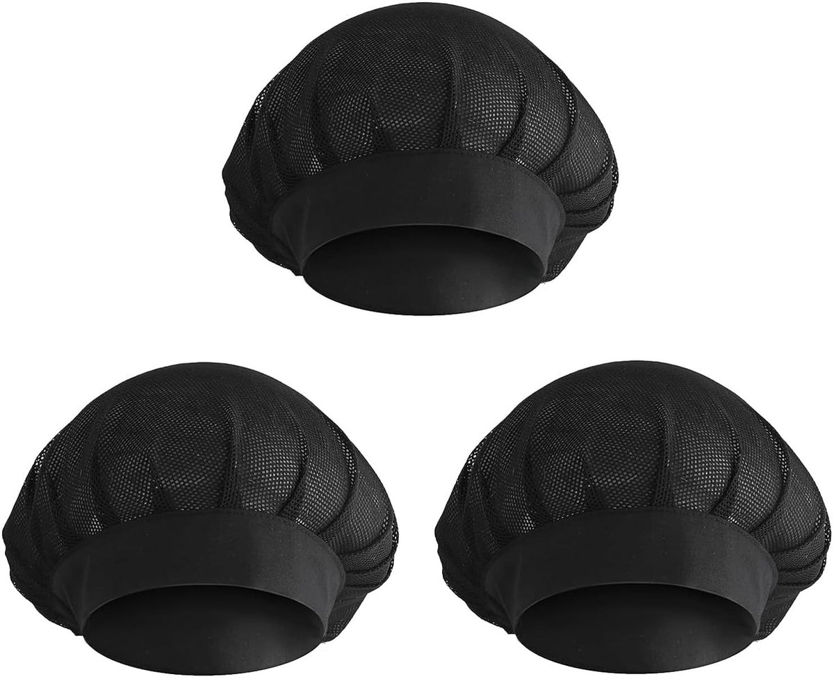 Dailygoods- Koksmuts 3 Stuks - Ademend Mesh - Verstelbaar - Hygiënisch - Duurzaam - Comfortabel Draagcomfort - Haarnet