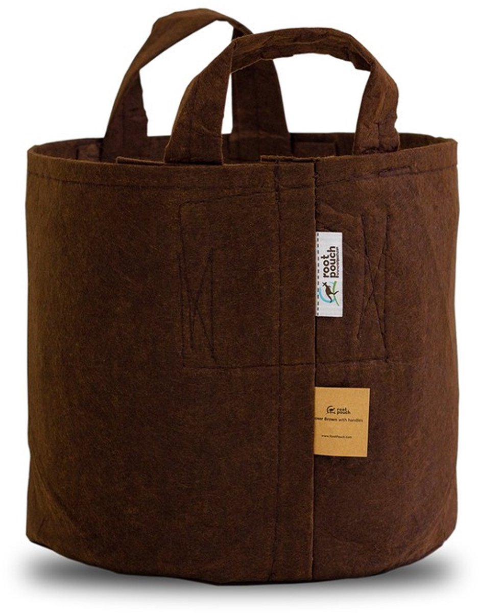 Growbag Root Pouch Stoffen Pot 29x36cm 22L met Handvatten Bruin