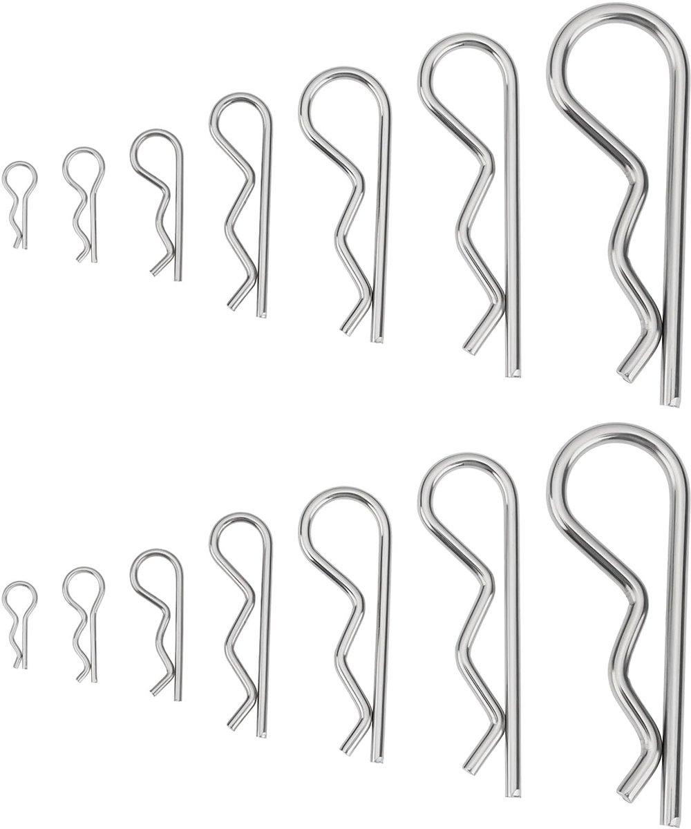 Dailygoods- Splitpennen 70 Stuks - Roestvrij Staal - Bevestigingsclips - Duurzaam - Herbruikbaar - Eenvoudige Installatie