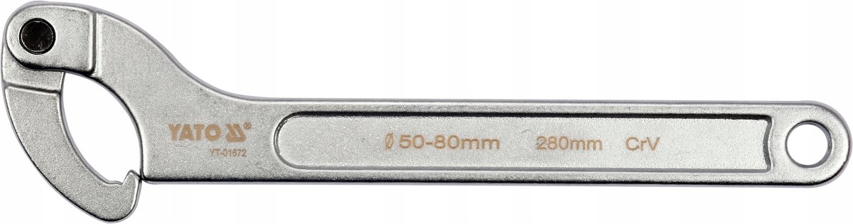 Yato Haak Sleutel met Neus, 50-80 mm, CrV Staal