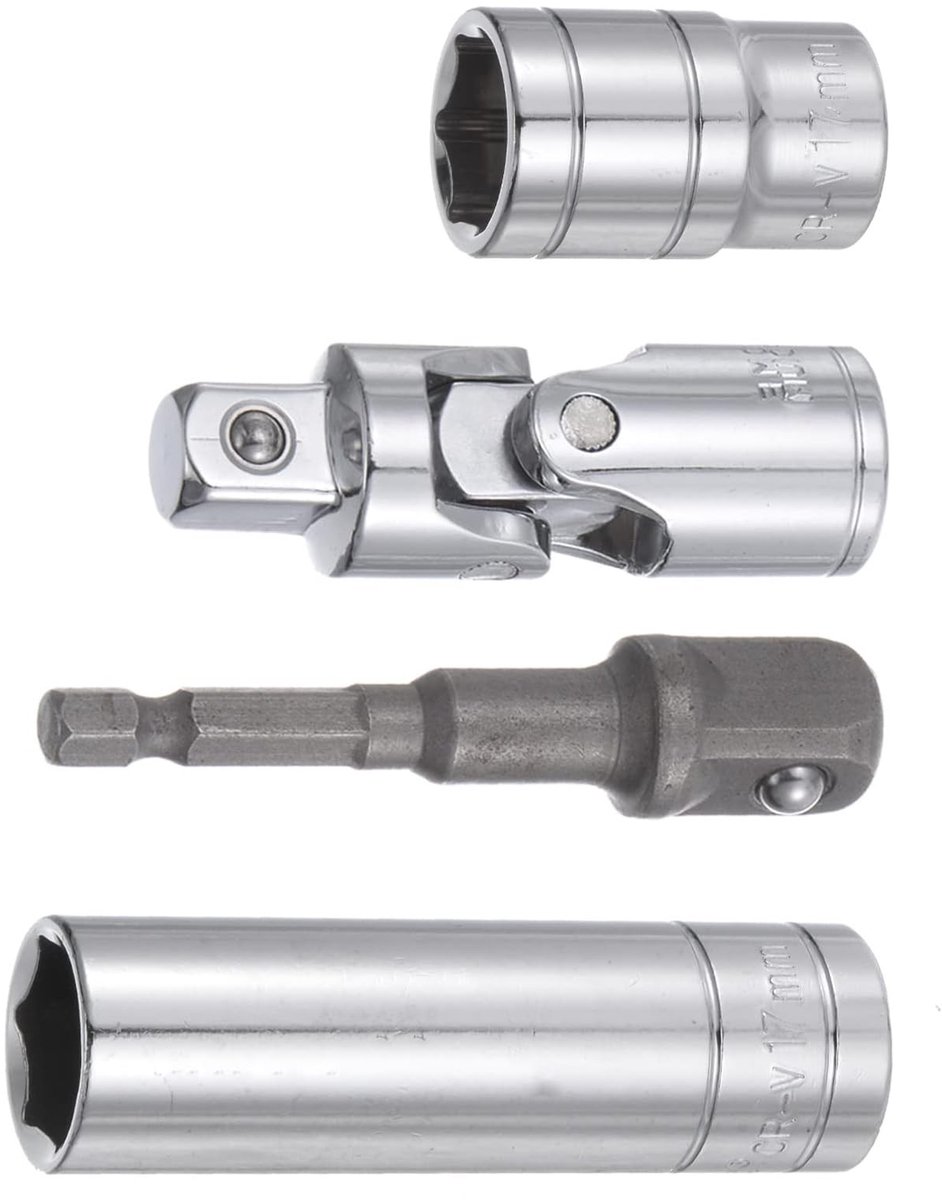 Dailygoods - 4-delige Socket Accessoireset met Adapter