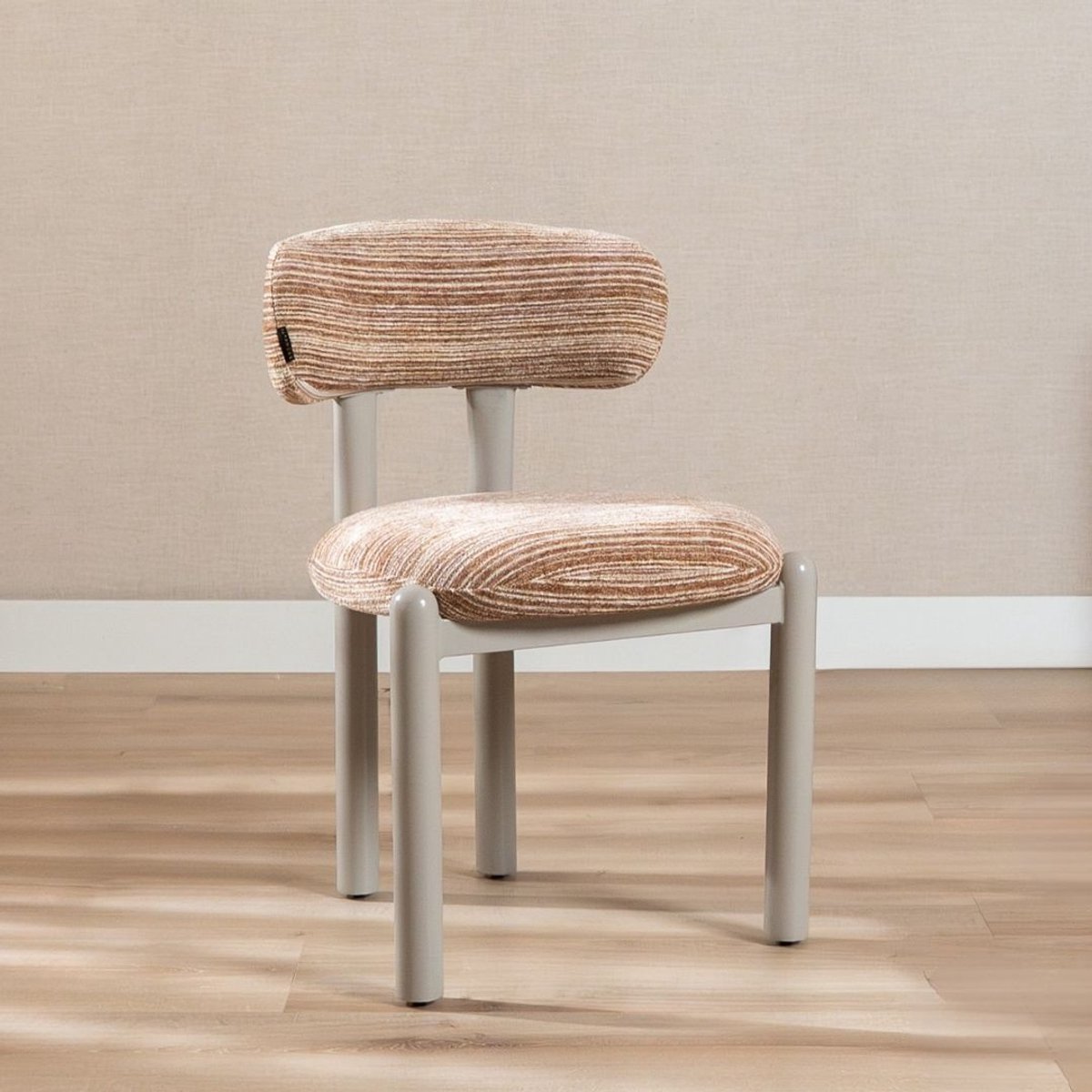 Bronx71 Eetkamerstoel Bolt chenille beige/pink - stoel