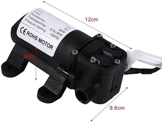 Store_8 Draagbare Hogedruk Waterpompreiniger - Autospuit - Eenvoudig in gebruik - 12V - Hogedruk 130 - Perfect voor auto en tuin - Compact fo... van Merkloos	 — afbeelding 3