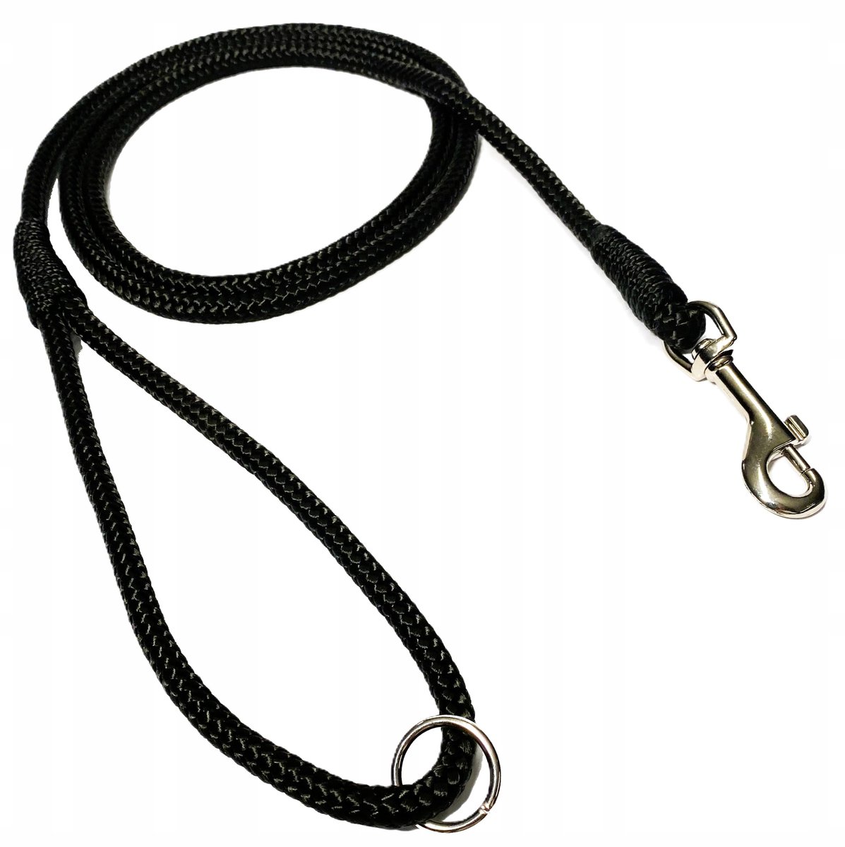 Sterke Hondenlijn 150cm / ø 8mm Zwart met Ring