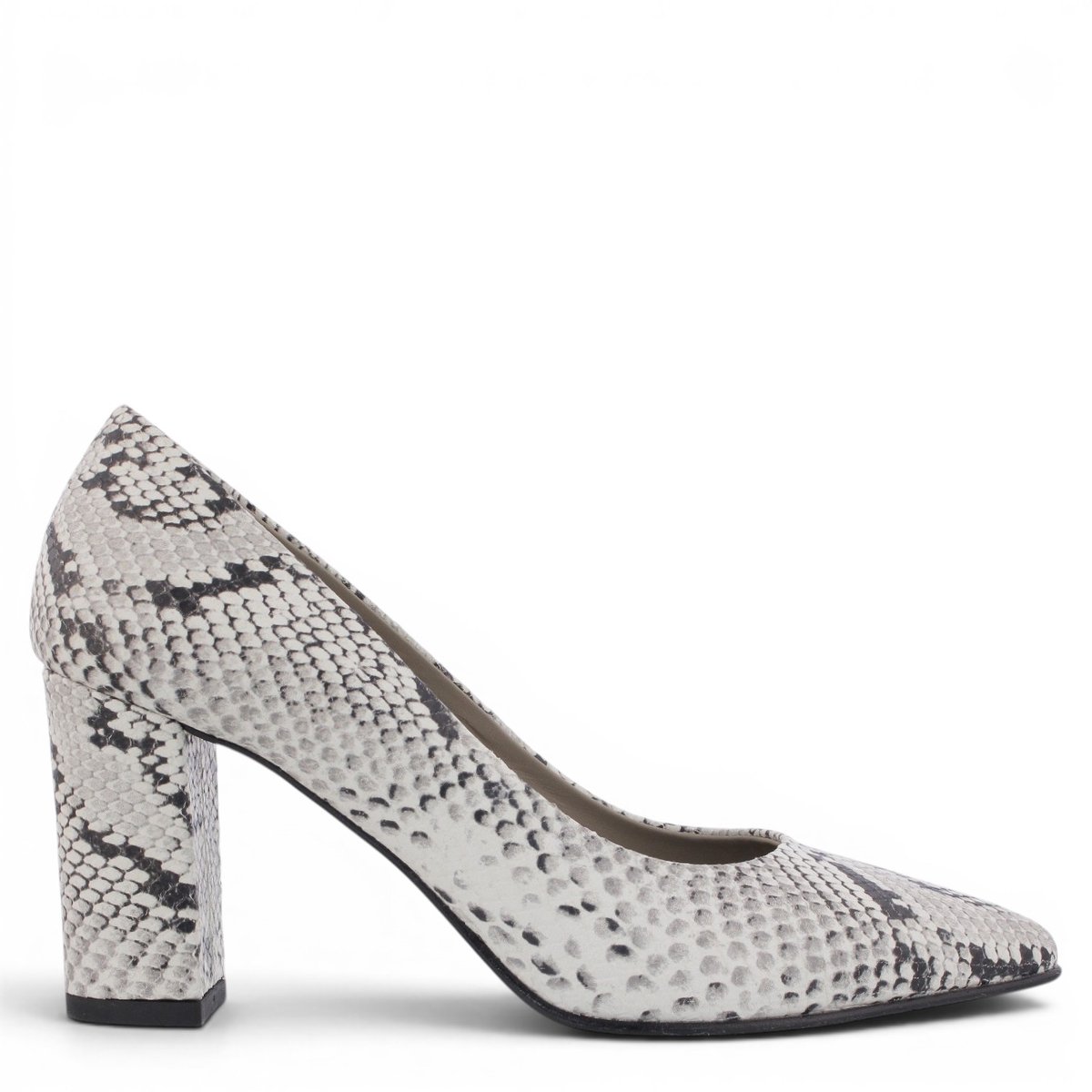 Noë Shoes Nirma Pump White-Black Snake