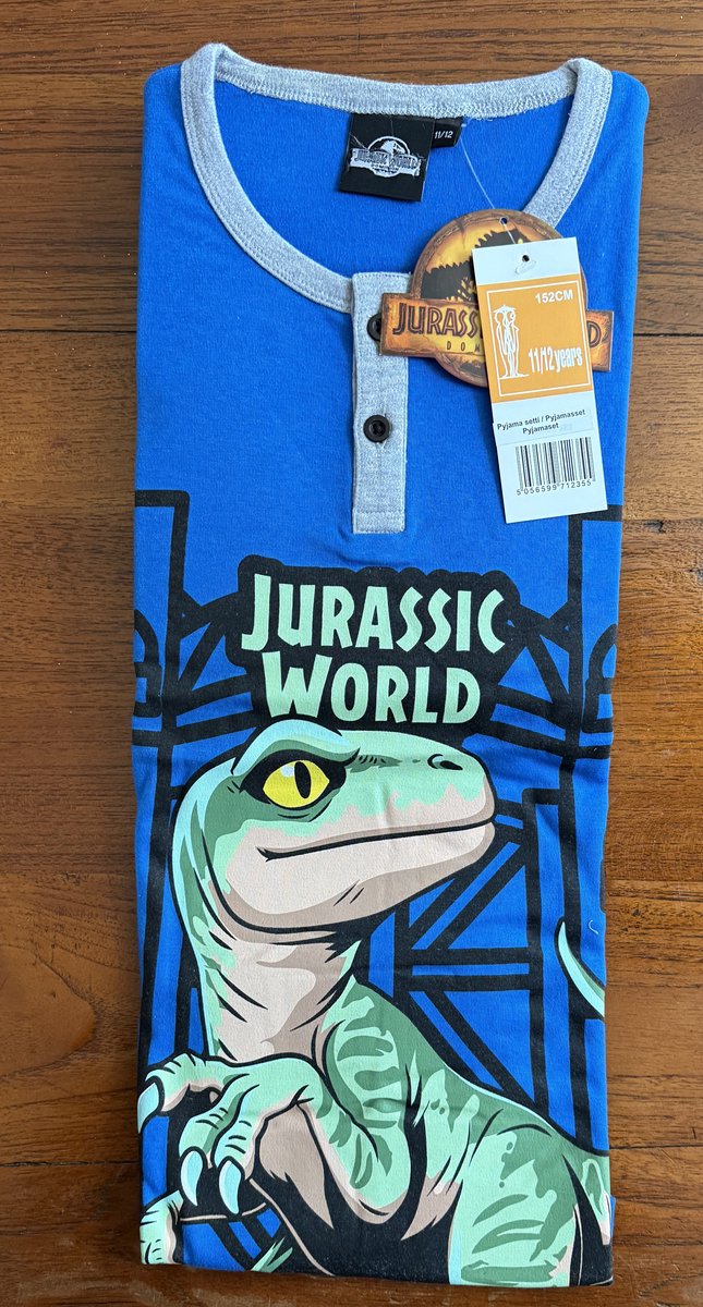 Pyjama set Jurassic World, 152cm 11/12 jaar blauw