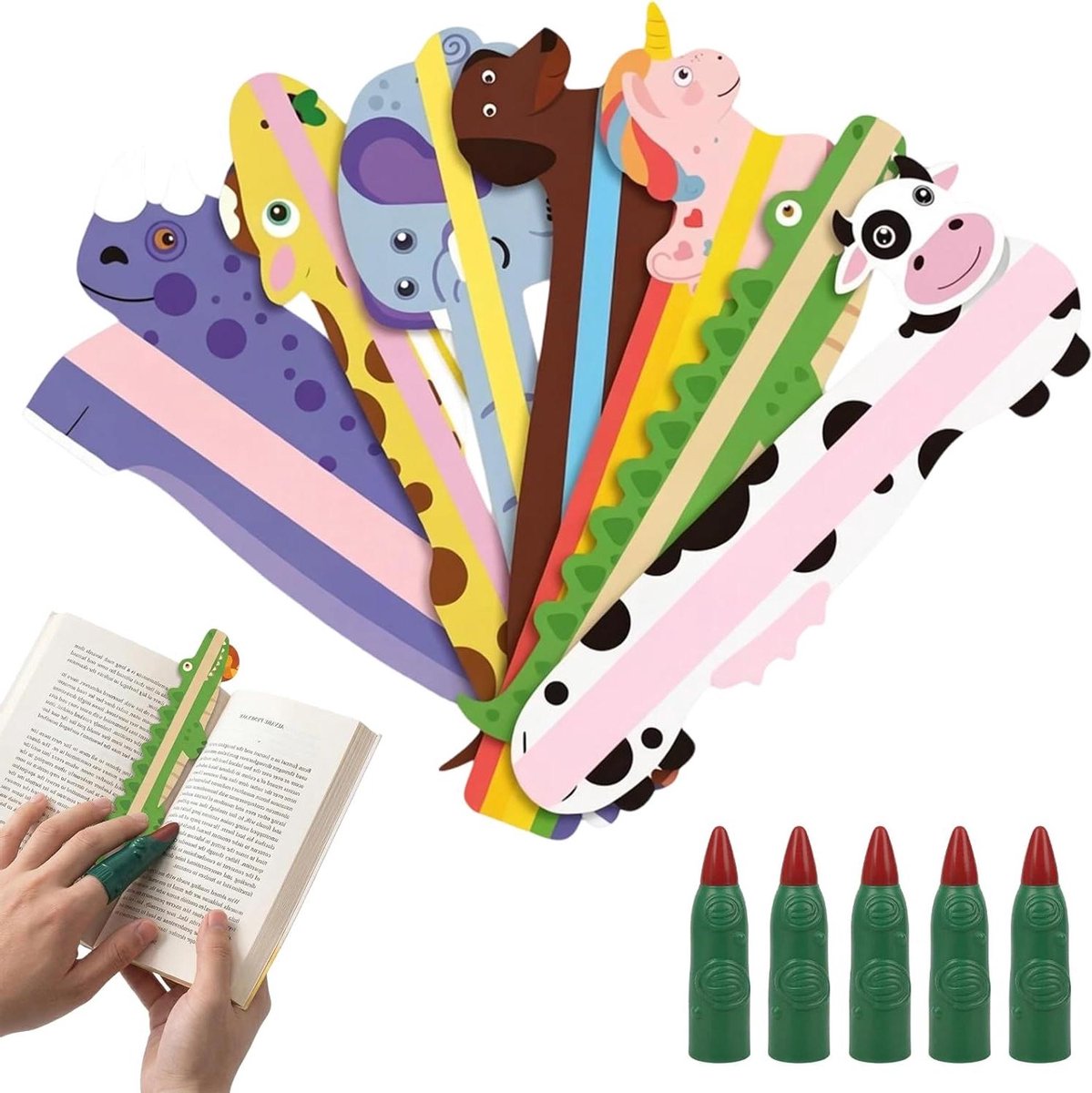 Leesgereedschap Set - Leeshulp Kinderen - Focus Verbeteren - Duidelijke Tekstmarkering - 12 Stuks - Multicolor