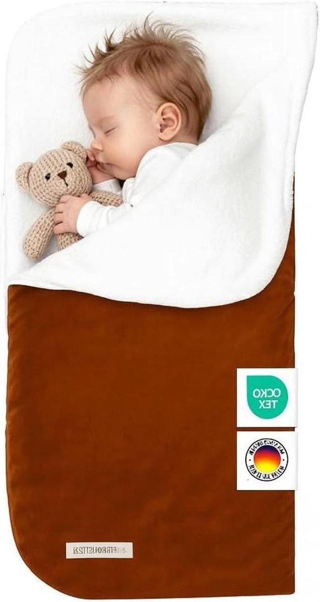Baby Voetenzak - Deken Pram - Warm Blijven - 2-in-1 Ontwerp - 92 x 46 cm - Espresso