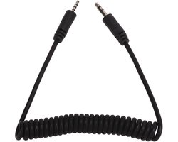 SMOAKEZ- Flitssynchronisatiekabel - 2,5 Mm naar 3,5 Mm - Flexibel Spiraalsnoer - Voor V-LUX/DIGILUX - Geschikt voor GF/GH/G/L/LC/FZ - Kabellengte 1 Meter - Flitskabel