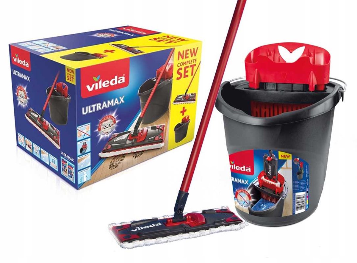 Vileda Ultramax BOX: Mop met emmer voor vlekkeloze vloeren
