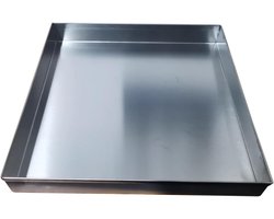 Lekkende Airco Opvangbak - Waterbak Roestvrijstaal - Voorkomt Waterschade - Extra Dik Roestvrijstaal - 30x30cm Hoogte 5cm - Zilver