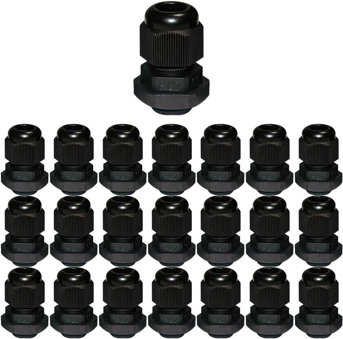 SOUQONE - Waterdichte kabelverschroeving - PG7 kabelverbinding - Ideaal voor schakelkasten - Zwart - Verbind kabels veilig - Geschikt voor diverse...