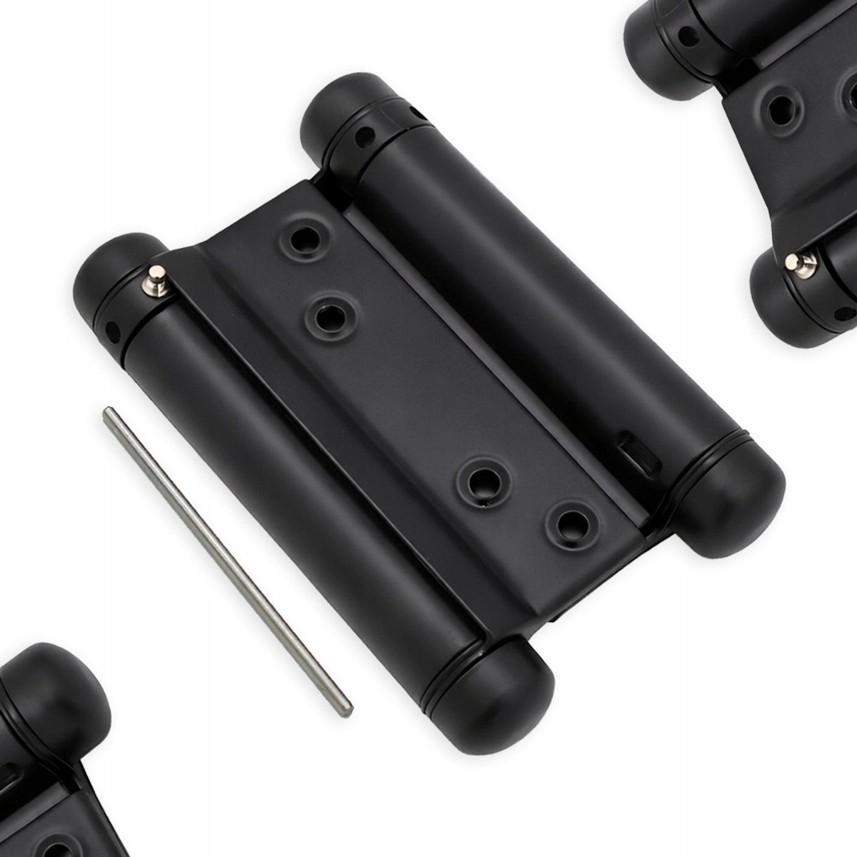 Zwart Zelfsluitende scharnier 100mm - Dubbelwerkend & Veerkrachtig