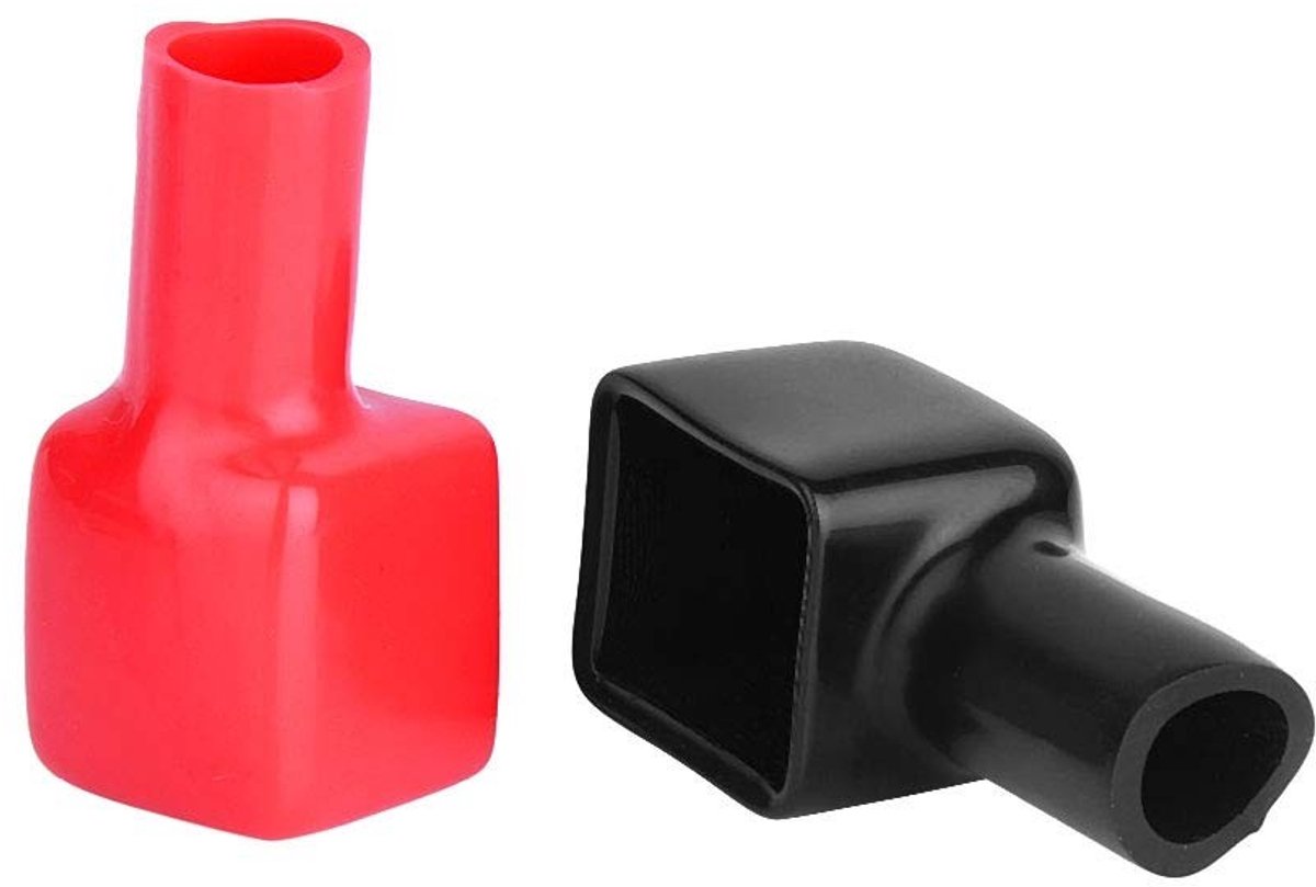 SMOAKEZ - Batterij Terminal Covers - Bescherming voor Auto's en Motorfietsen - Voorkomt Kortsluiting - Rood en Zwart - Geschikt voor Diverse Voertu...