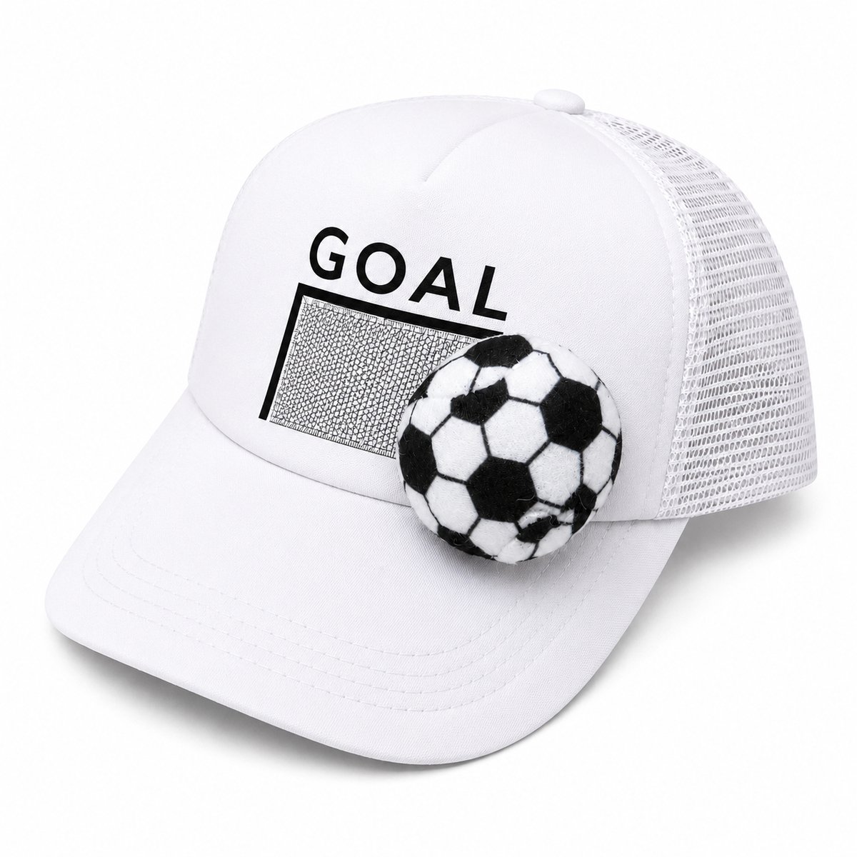 Voetbal Pet met Klittenband Goal & Bal – WK2026 Supporterspet – Interactieve Voetbalpet