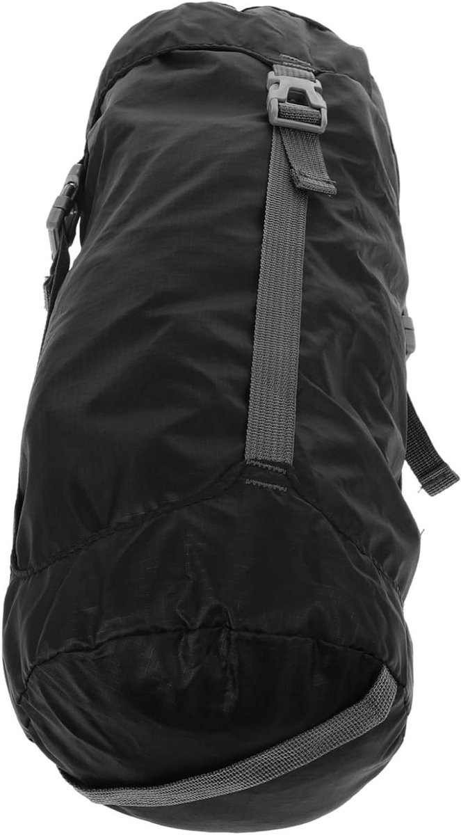 Slaapzak Compressie - Opbergzak - Backpacken Reizen - Waterbestendig Polyester - 48x18x18 cm - Zwart