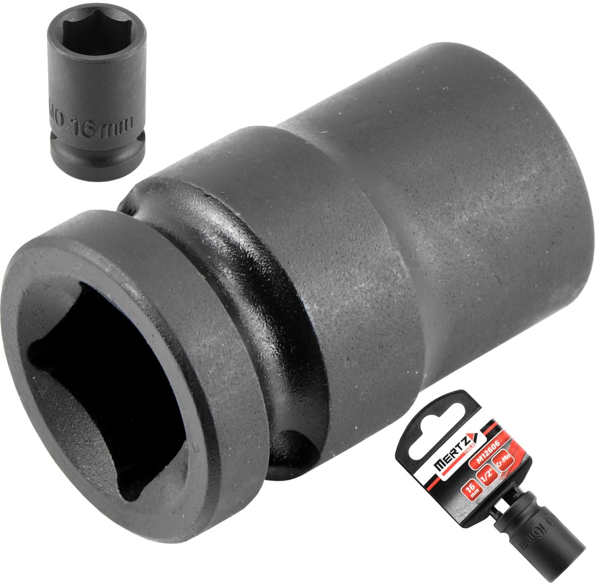 Mertz Slagdop 1/2" 16mm Zeskant Cr-Mo - Duurzaam & Precisie
