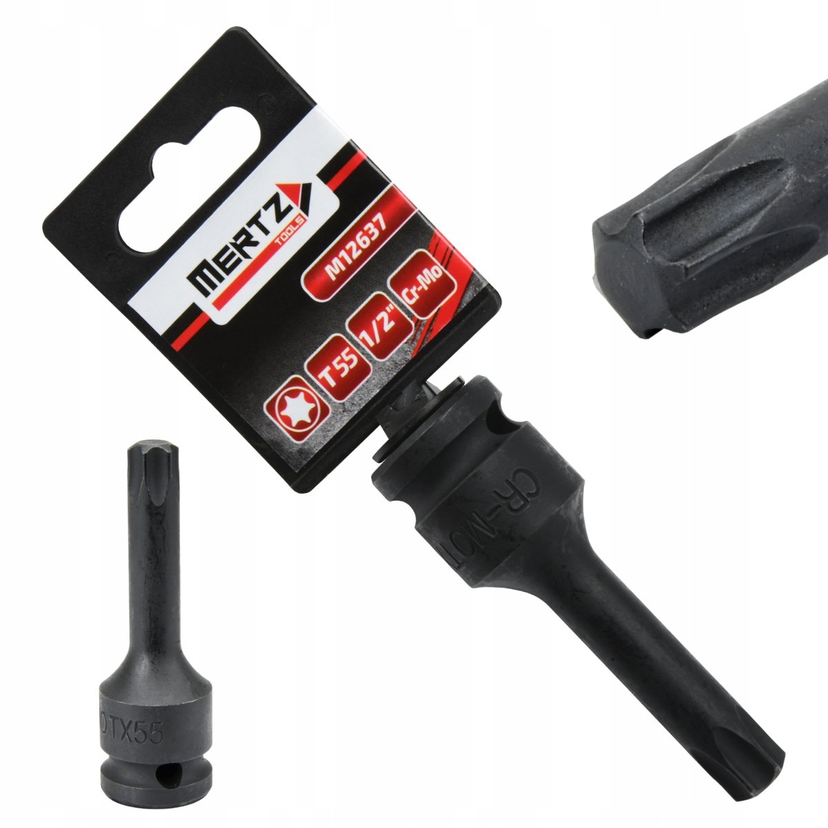 Mertz TORX slagmoersleutel T55 78mm 1/2" Cr-Mo