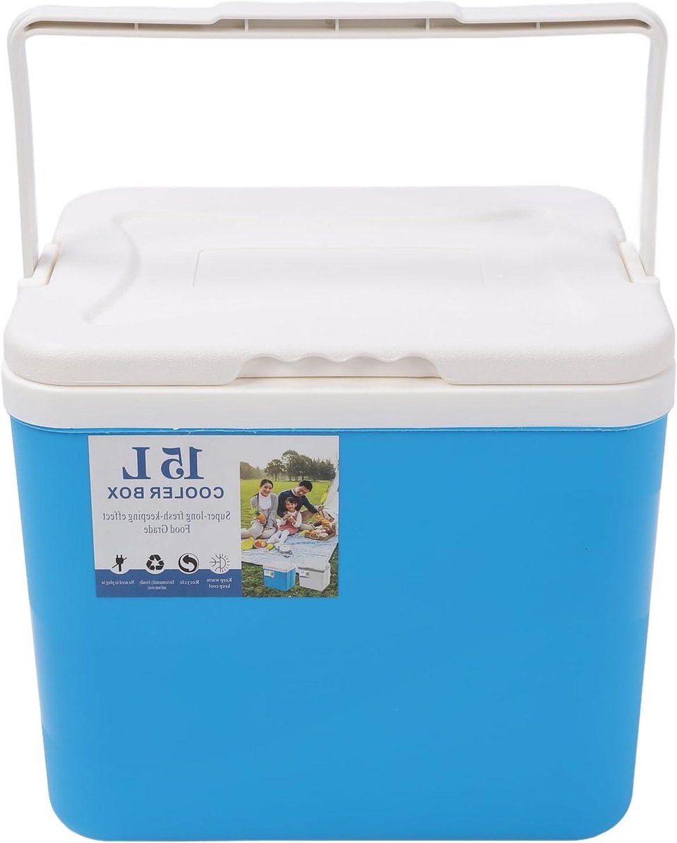 Geïsoleerde Koelbox - Harde Cooler - Buiten Activiteiten - Grote Capaciteit - 15 Liter - Blauw