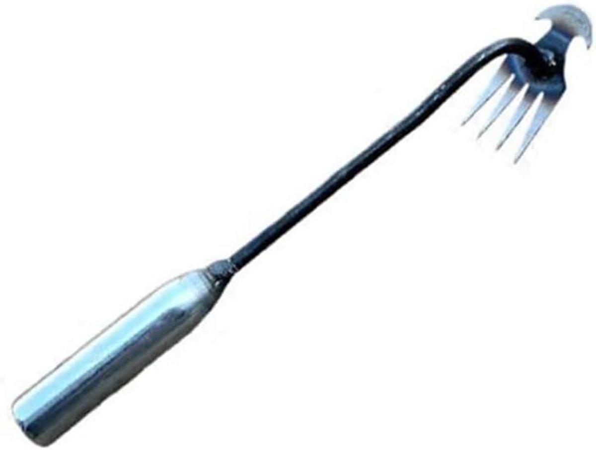 Onkruidtrekker Tool - Handig Wieden - Tuin Onderhouden - Ergonomisch Handvat - 29 cm - Zilver