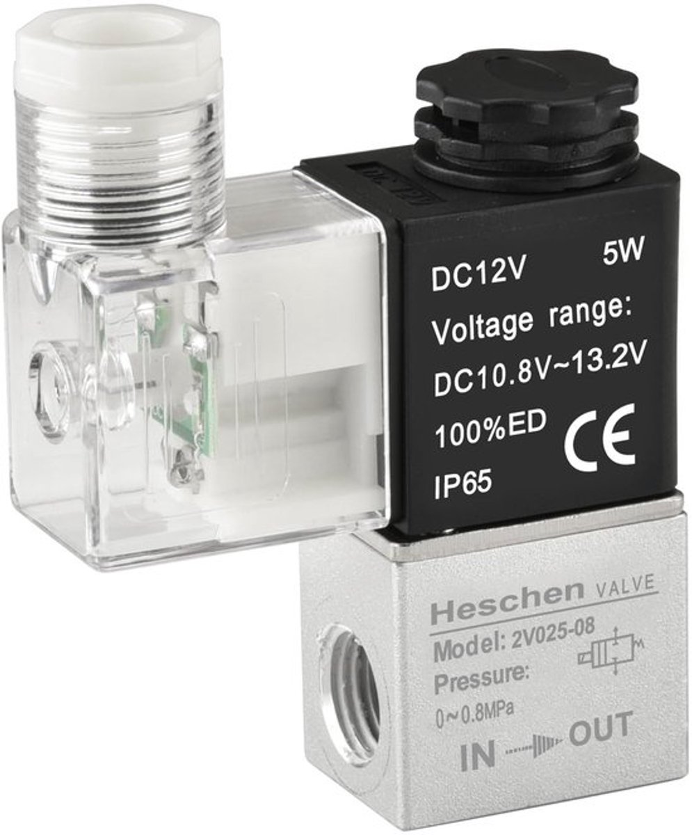 Allecto - Pneumatische Solenoidklep - 2/2 Weg - Compact formaat