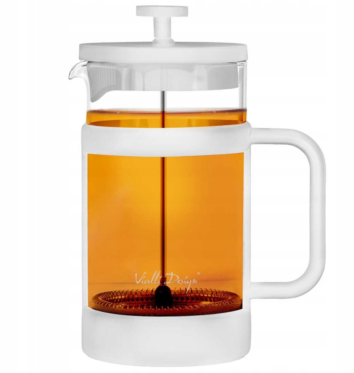 Vialli Design Senso Glazen Koffiezetapparaat/Theepot 1L Wit