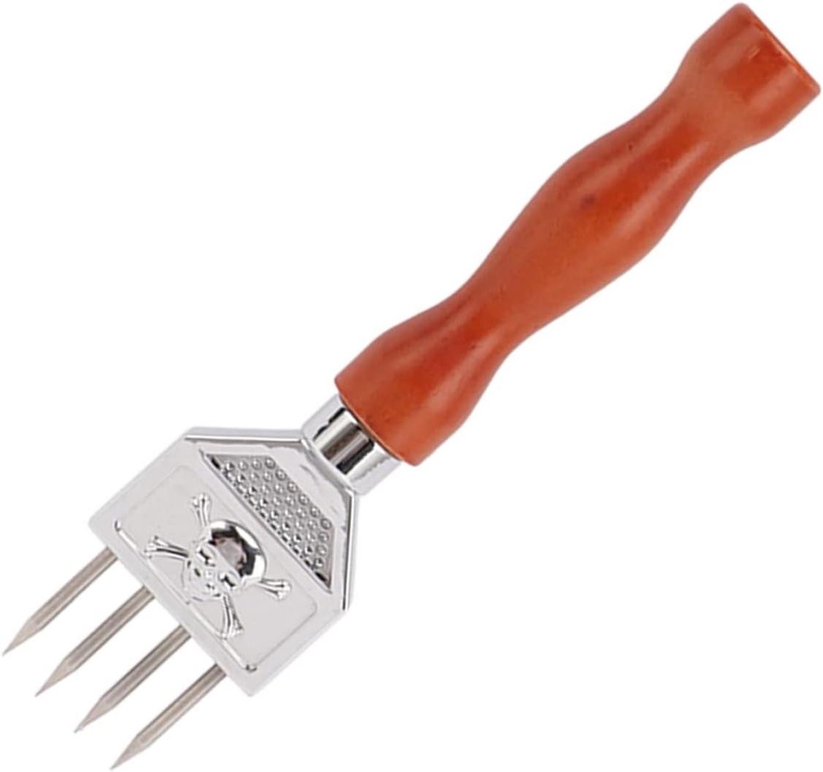 Ijsbreker Roestvrijstaal - Ijsversnipperaar Hout - Drankjes Koelen - Stevig Duurzaam Ontwerp - 9 Inch - Zilver