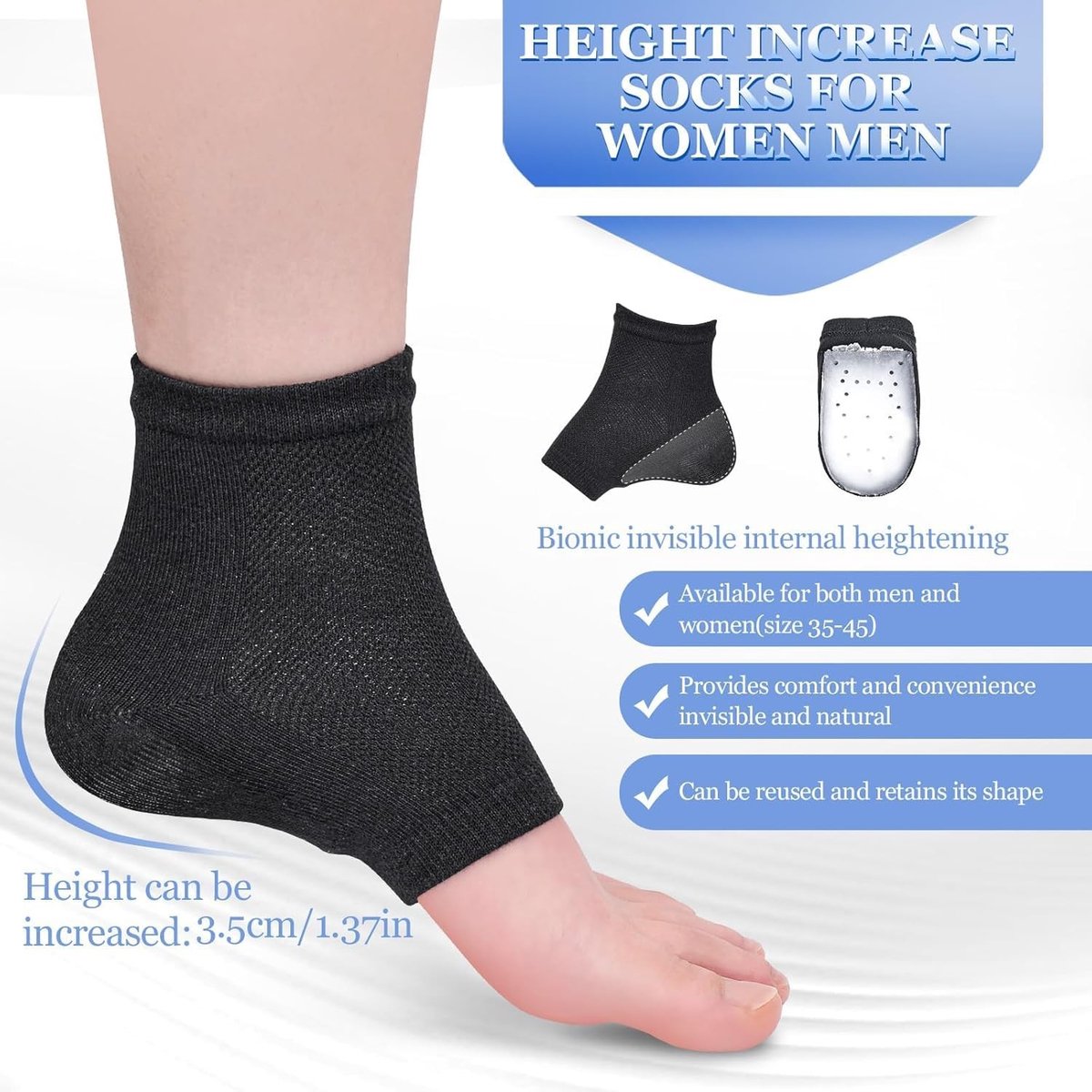 Dailygoods - Verhogende Inlegzolen met Antislip Technologie 2,5 cm