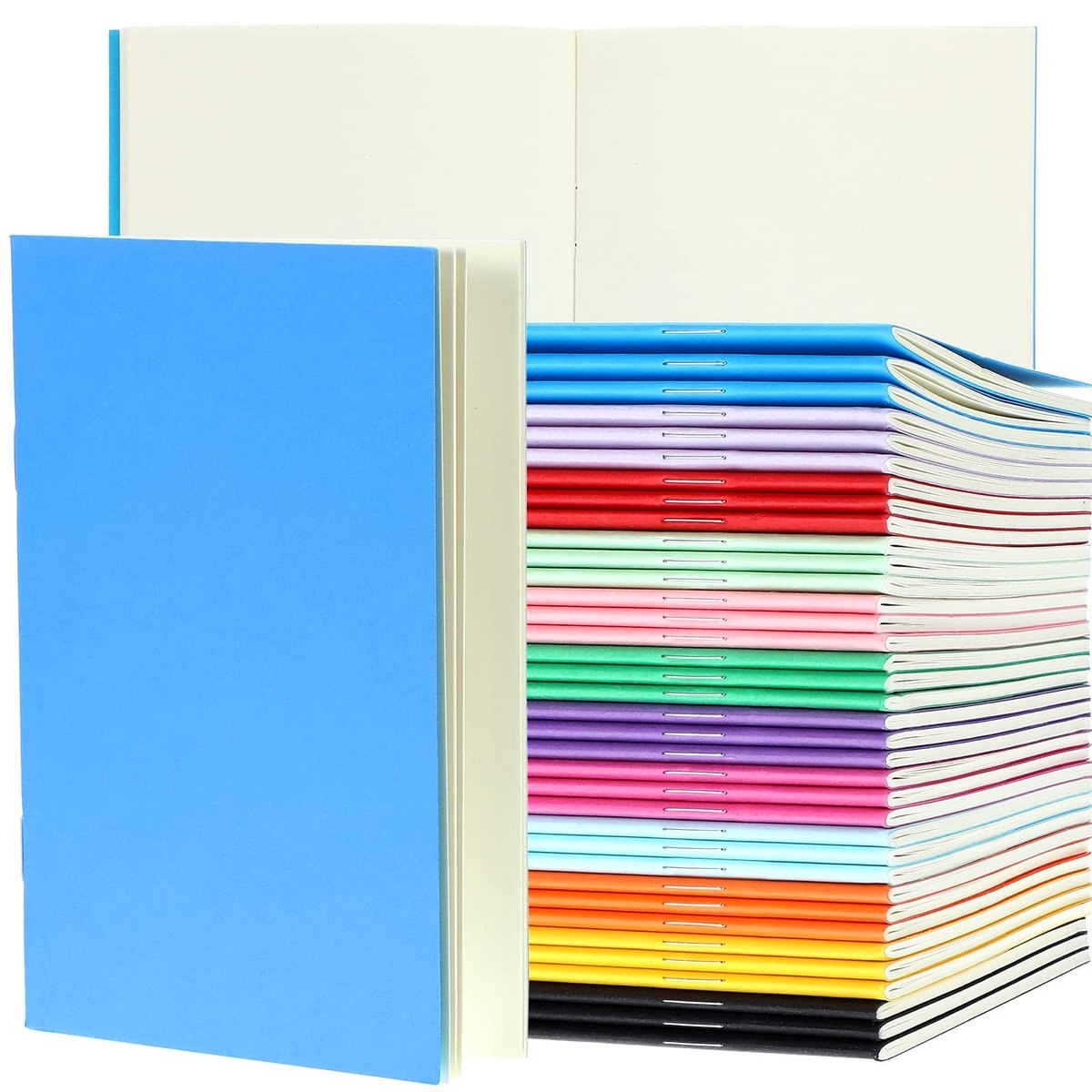 ZEYNOMAX- Notitieboeken 36 Stuks - Mini Notitieboeken - Kleurrijke Dagboeken - Blanco Notitieblokken - Pocket Notitieblokken - 12 Kleuren - Notitieblok