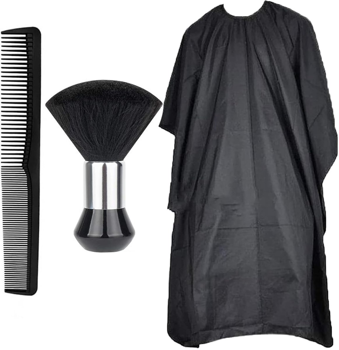 Dailygoods- Kapperscape Professionele Set - Kappersmantel - Nekborstel - Stylingkam - Waterdicht - Verstelbare Nekgesp - Haarcape