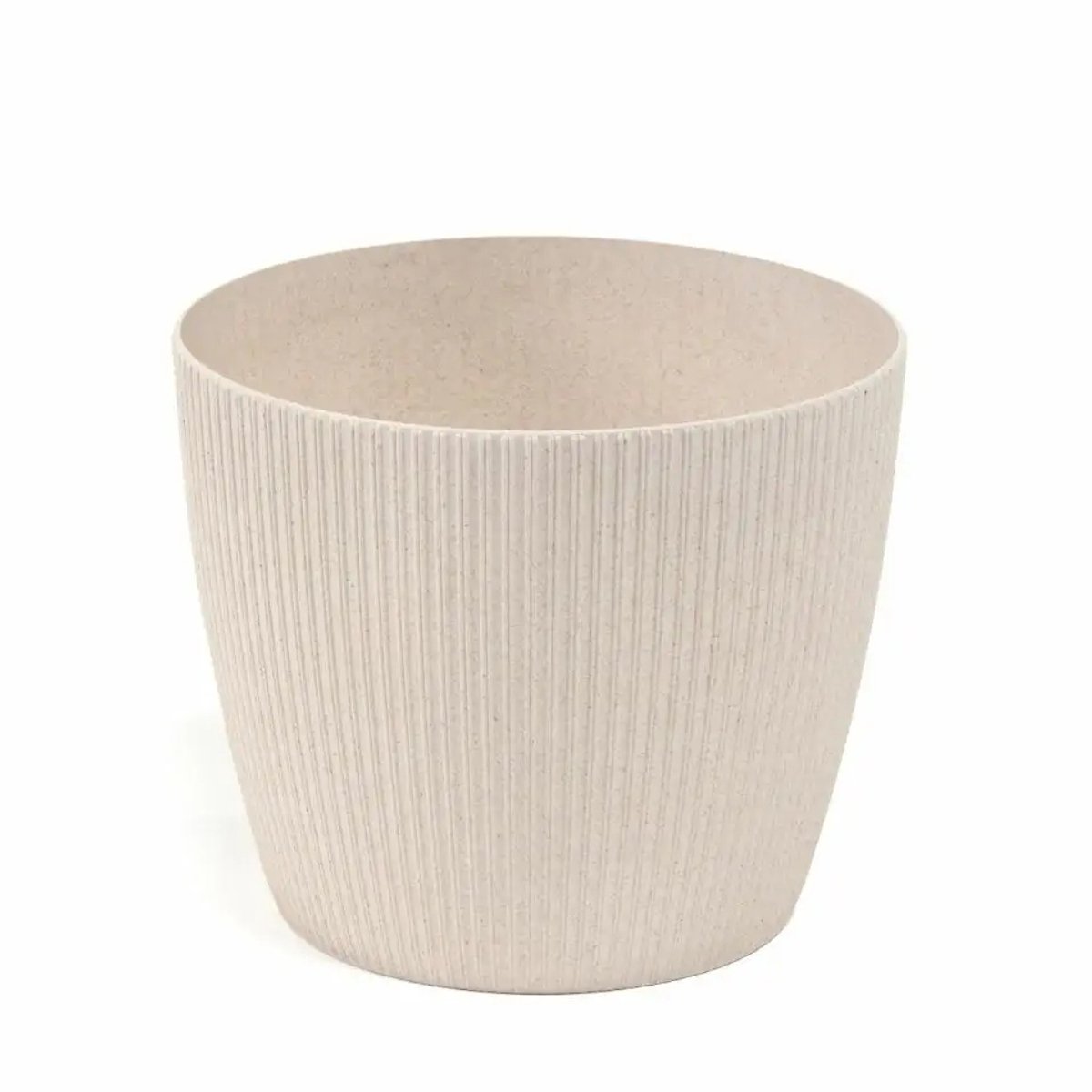 Lamela Pot Beige Kunststof 14x14x11 cm - Stijlvol en Duurzaam