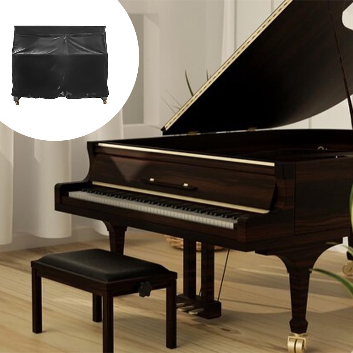 Dailygoods- Pianohoes Waterdicht - Stofdicht - Oxford-stof - 153 x 35 x 110 cm - Slijtvaste Bescherming - Zacht Oppervlak - Piano Cover