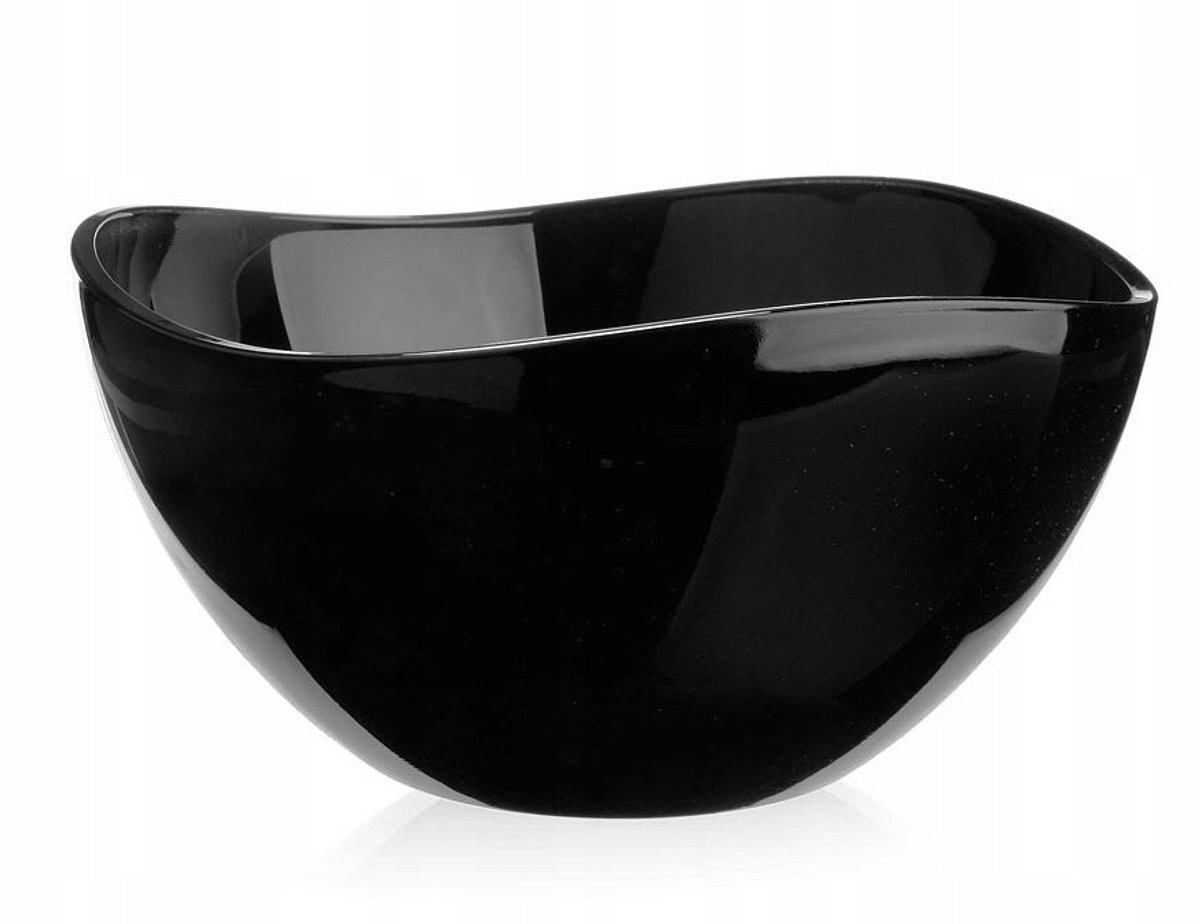 Glasmark Saladekom Golf 21 cm Zwart Glas