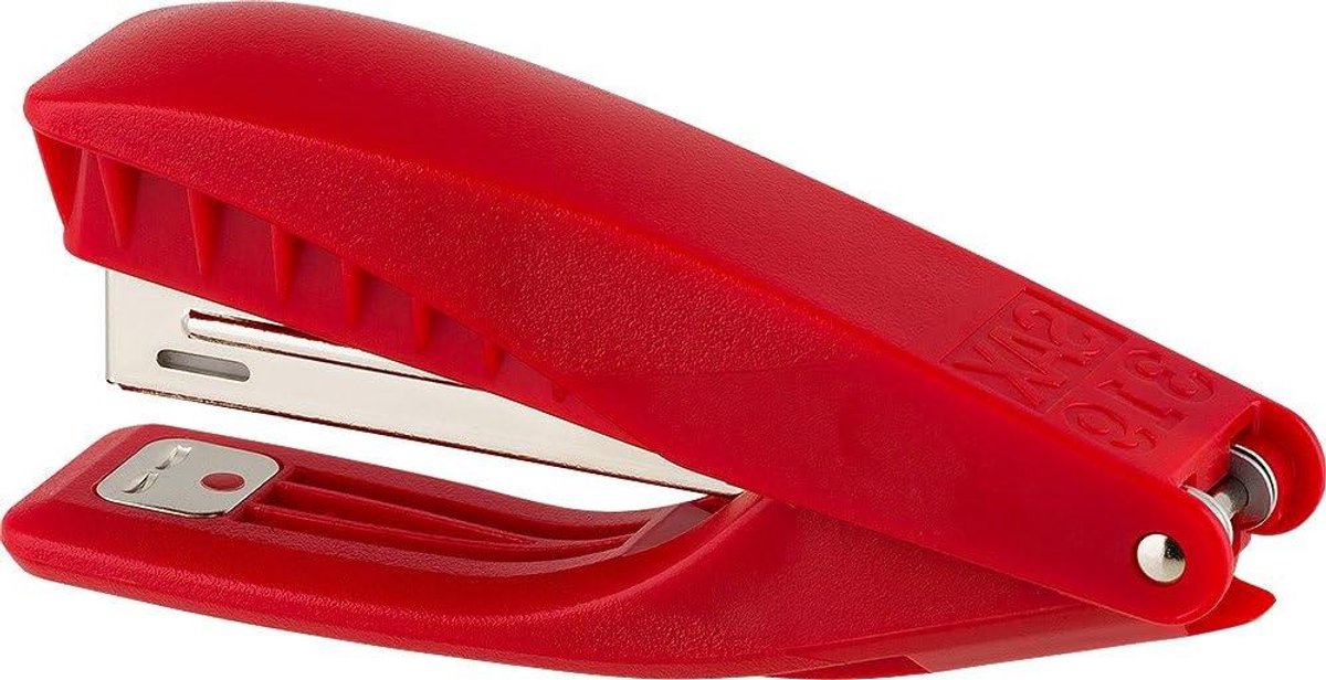 Bureau nietmachine - Kantoor nietapparaat - Papier bijeenhouden - Robuuste metalen geleider - 10 vel - Rood