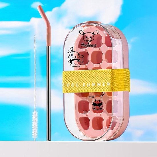 Ijsmachine Fles - Herbruikbare Ijsmaker - Dranken Koelen - 2-in-1 Ontwerp - 231 cm Lengte - Roze — afbeelding 3