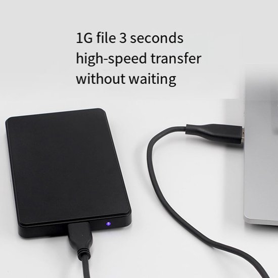 Mobiele Harde Schijf - Externe Opslag - Bestanden Opslaan - Schok- en Valbestendig - 750GB - Zwart — afbeelding 4