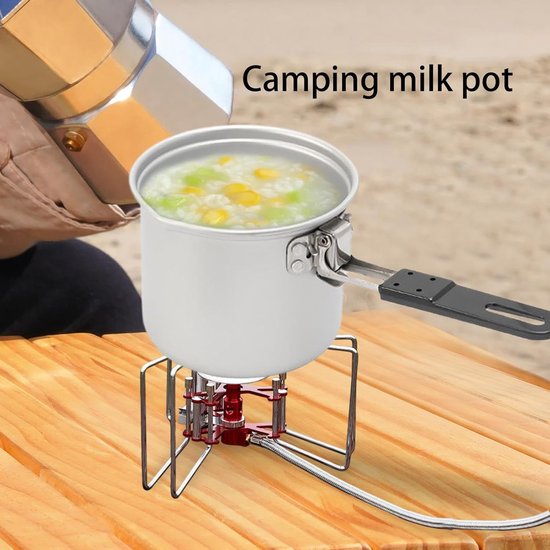 Kampeerpan Opvouwbaar - Kookpot Lichtgewicht - Buiten Koken - Snelle Warmtegeleiding - 700ml - Grijs — afbeelding 5