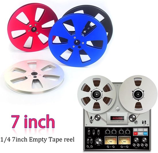 Universele 7 Inch Lege Spoel voor Open Reel Tape Deck - Aluminium Opname Spoel (Zwart) van Merkloos — afbeelding 3