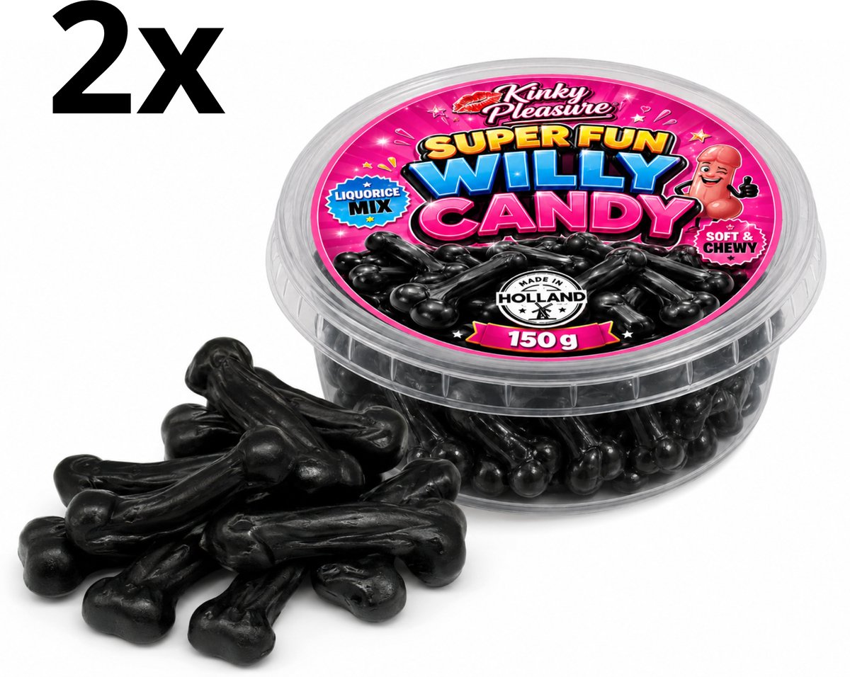 Kinky Pleasure Drop Lullen - Super Fun Penis Snoep Willy 2 Stuks