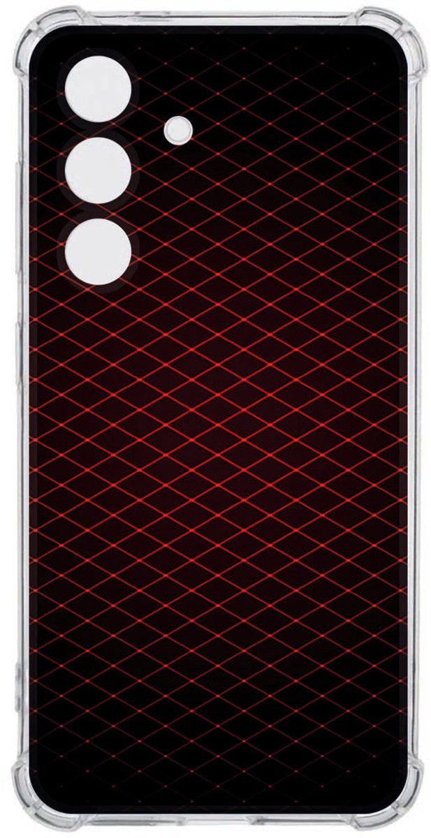 Samsung Galaxy S26 Plus Flexibele back cover Geruit Rood Valbestendig