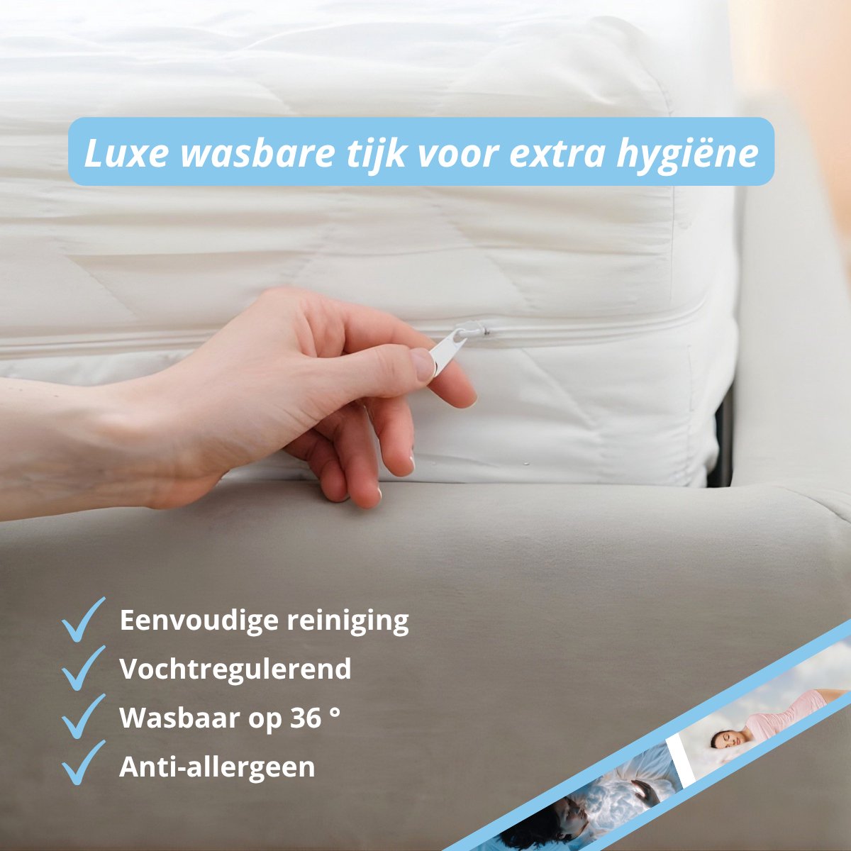 Maan matras 160x200 - HR koudschuim, afneembare tijk thumbnail 2