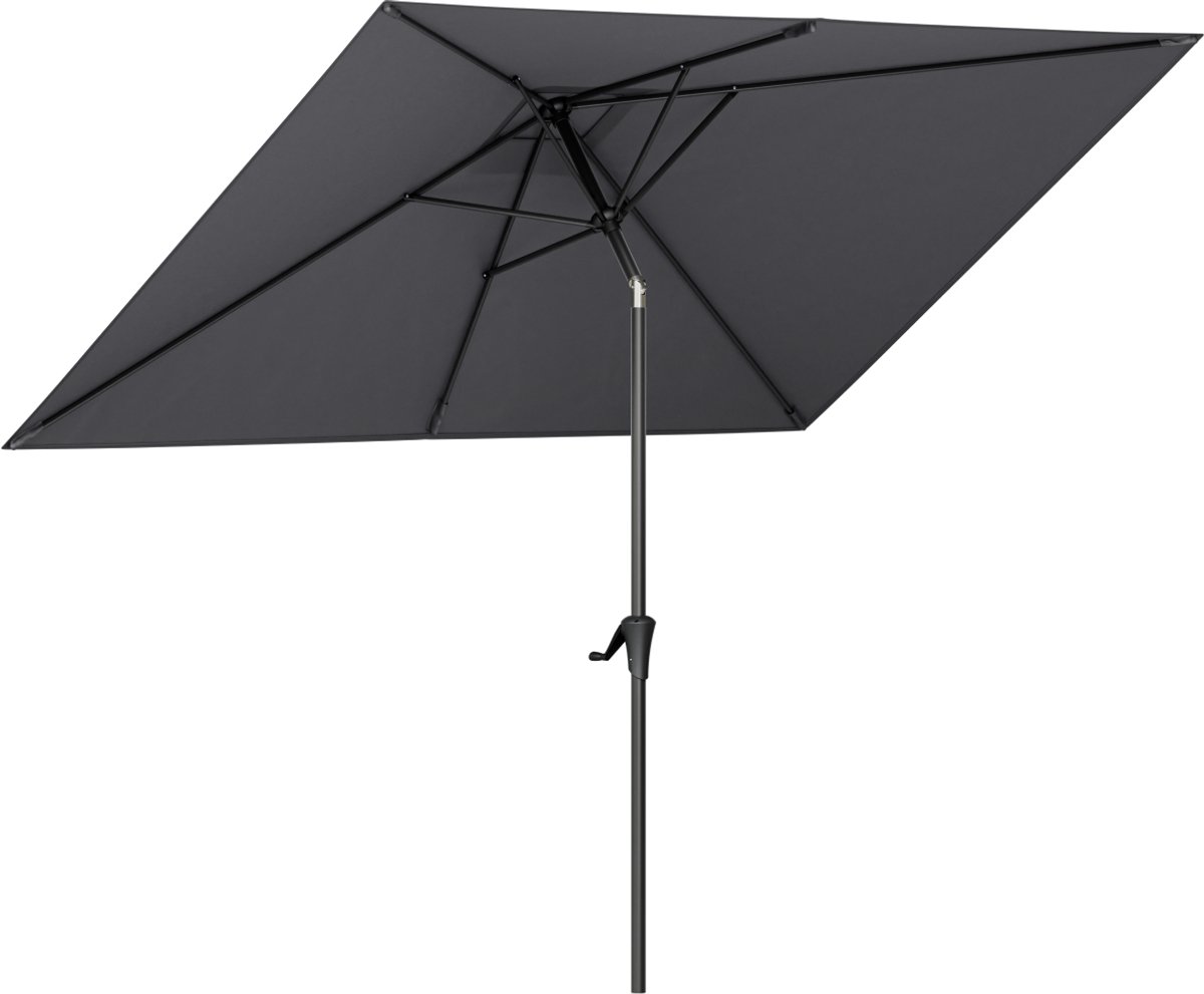 Bol.com LifeGoods Parasol - Tuin - 268x178cm - 30° Kantelbaar - Waterdicht - UPF50+ - Donkergrijs aanbieding