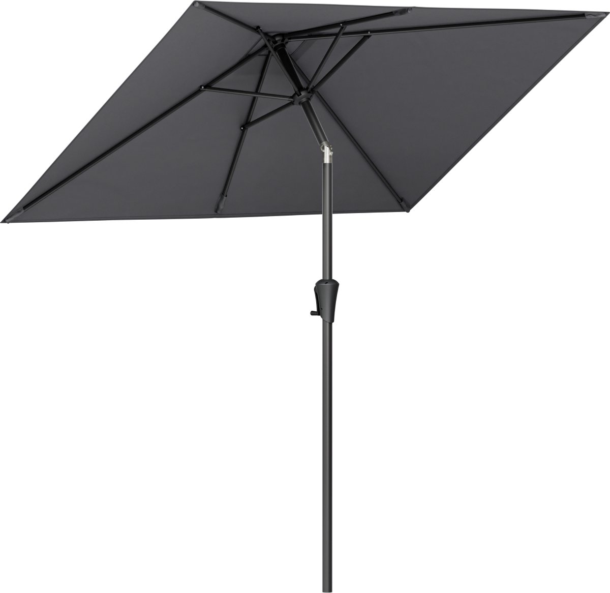 LifeGoods Parasol - Tuin - 205x136cm - 30° Kantelbaar - Waterdicht - UPF50+ - Donkergrijs
