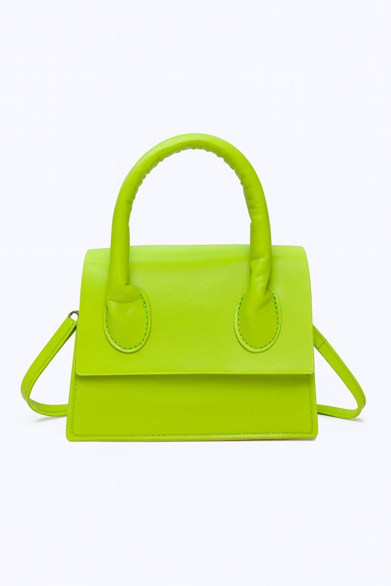 Dames Lichtgroene Mini Schoudertas Met Structuur Crossbody Tas Klein Formaat Omuz Çantası Met Ritssluiting Voor Dagelijks Gebruik