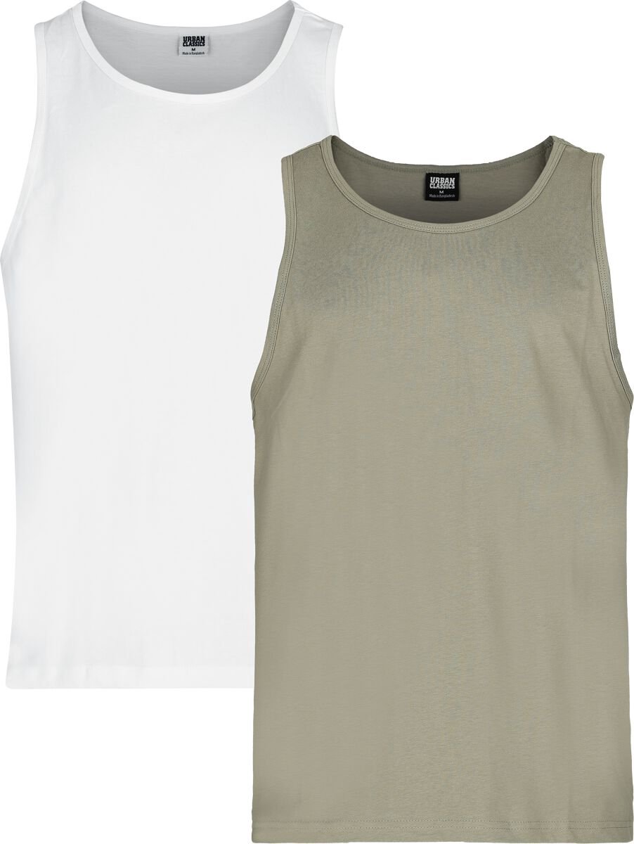 Urban Classics Jersey Vests 2-pack Heren Tanktop – XL Groen