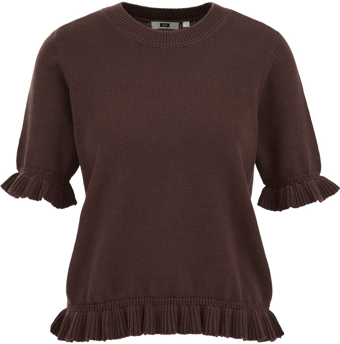 WE Fashion Dames gebreide trui met ruches